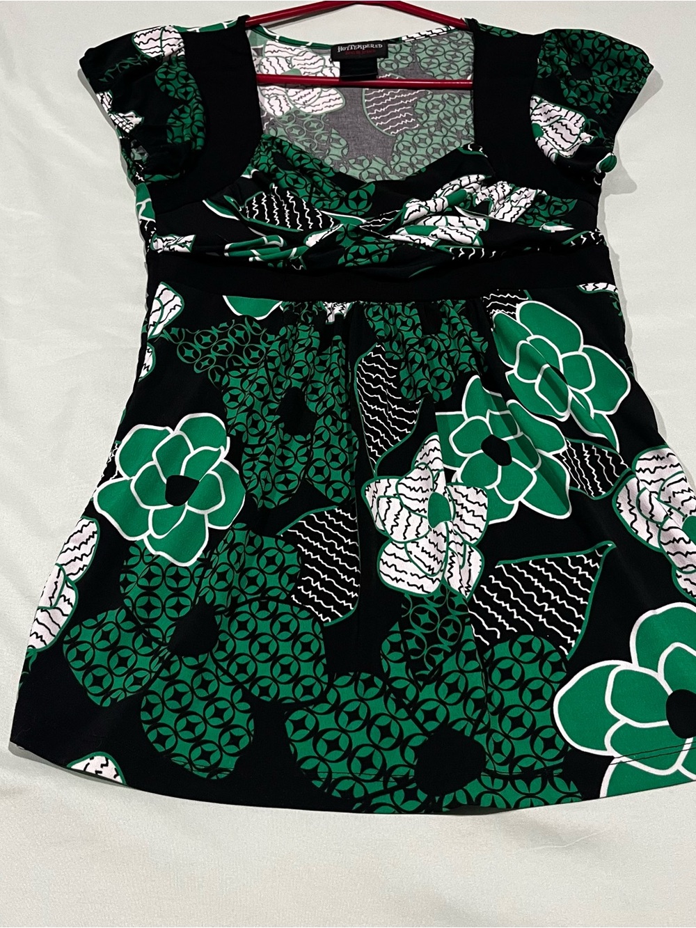 Vintage  Y2K Hot Tempered babydoll empire-waist top, Med